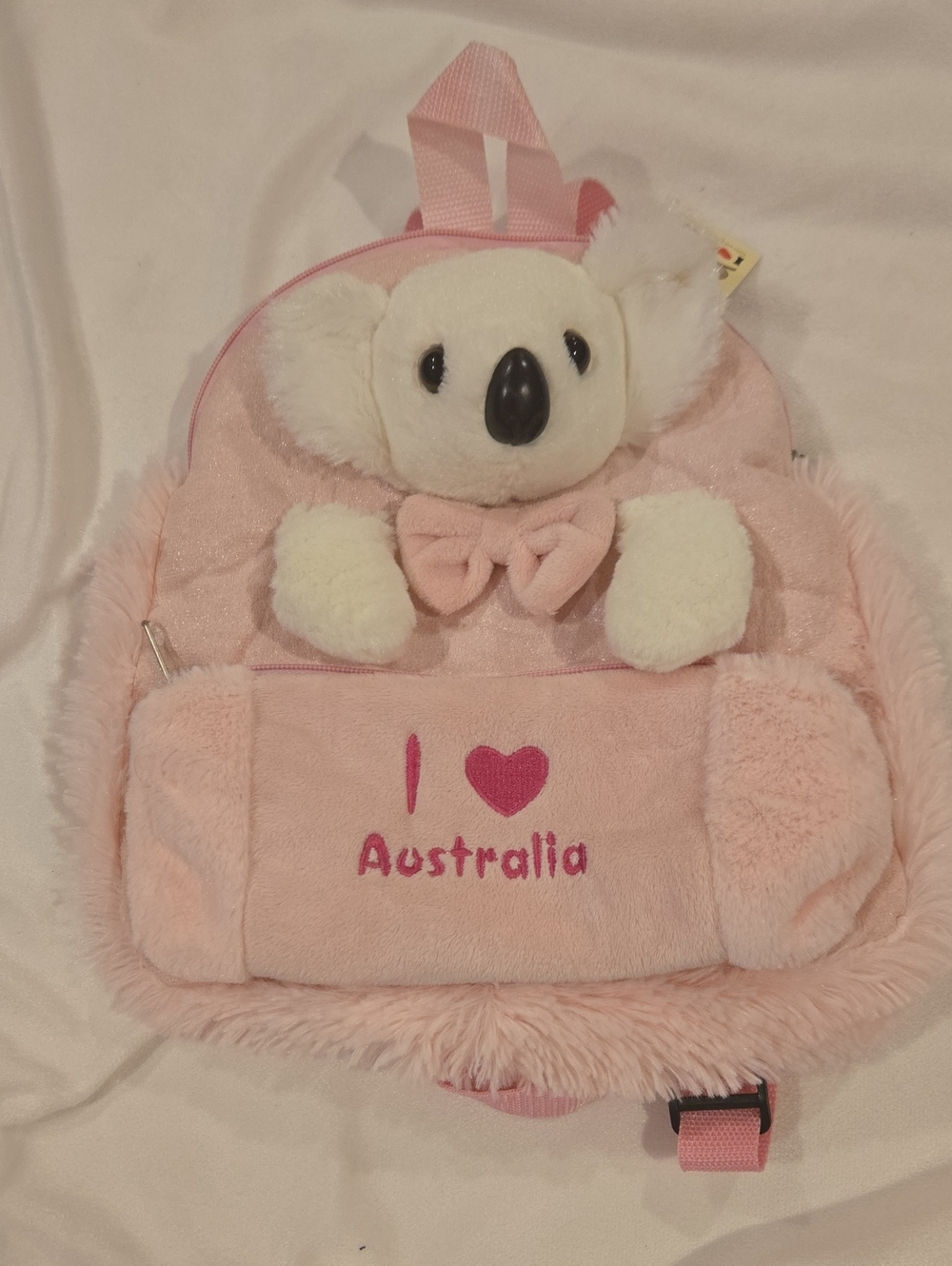 Pink Plush Koala Backpack - I ♥ Australia